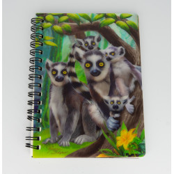 Carnet couverture paysage avec des animaux