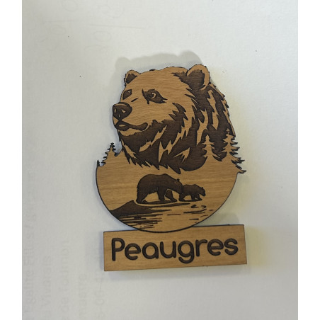 Magnet bois ours