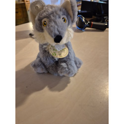 Peluche loup gris