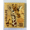 Magnet bois Made in france girafe en forme de timbre