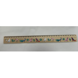 Régle en bois animaux 30cms