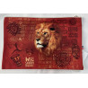 Trousse plate lion en toile made in france
