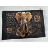 Trousse plate éléphant en toile made in france