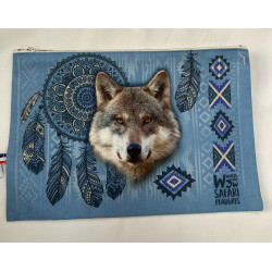 Trousse plate loup toile...