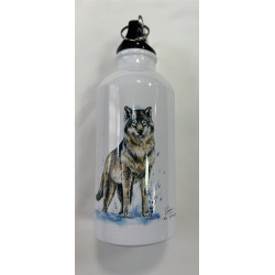 Gourde blanche loup 18 cms