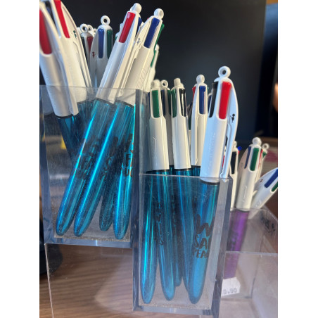Stylo bic 4 couleurs bleu