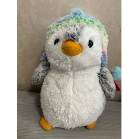Peluche pinguoin arc en ciel