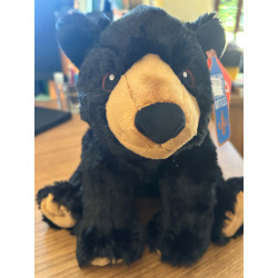 Peluche ours noir 25cms en...