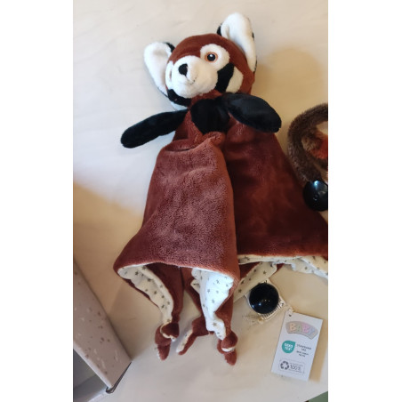 doudou couverture panda roux