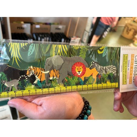régle en bois motifs animaux